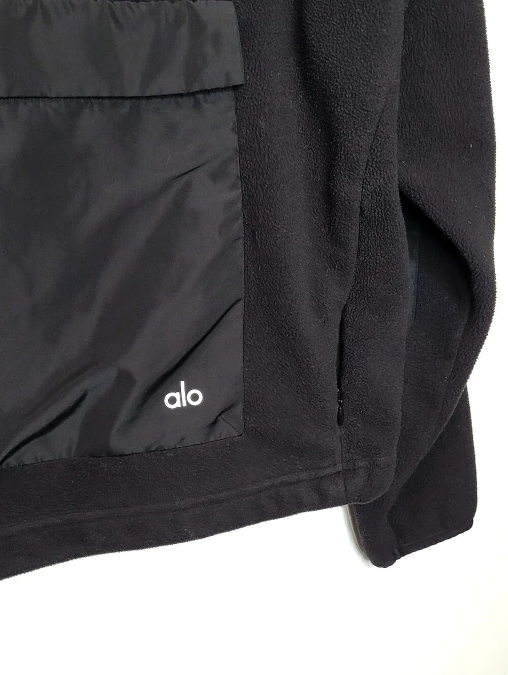 Alo Blackcomb 1/2 Zip Fleece Pullover S Black